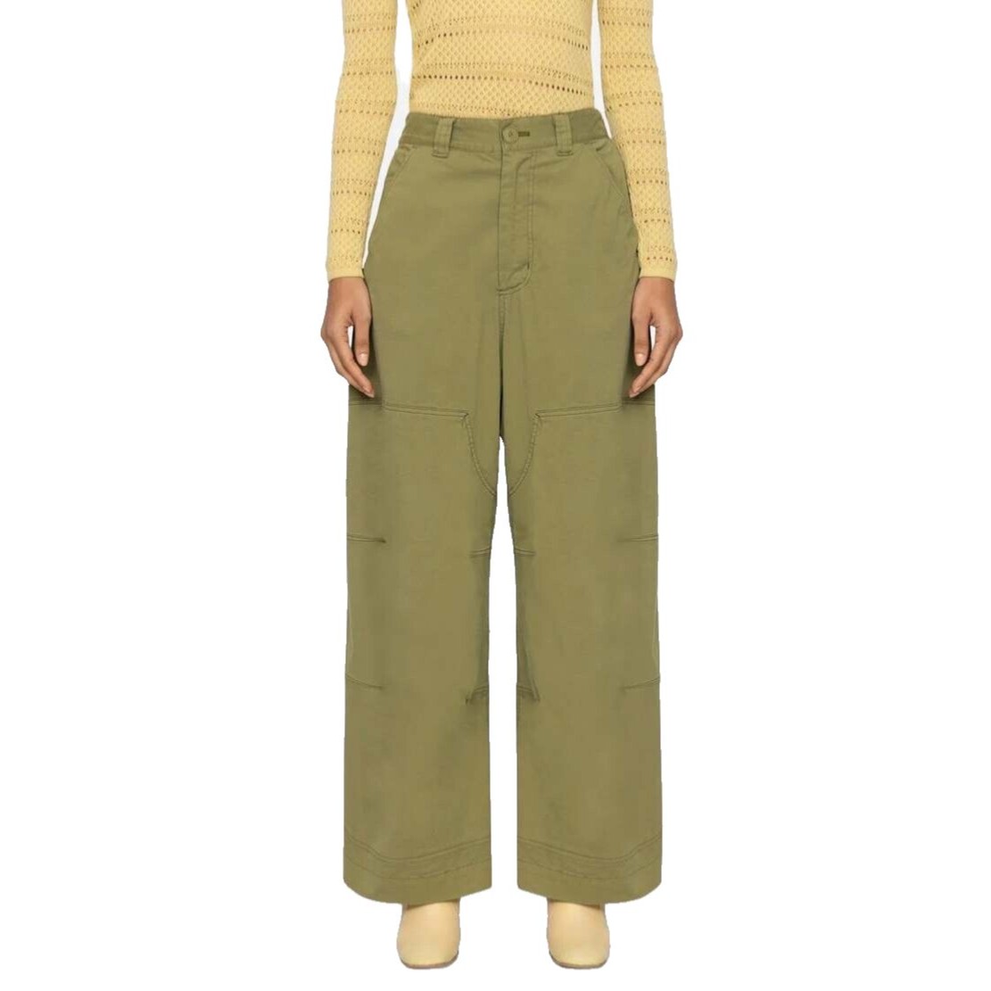 Sea New York Women's Karina Cotton Wide Leg Pants Size 6 Nwt Elastic Waist